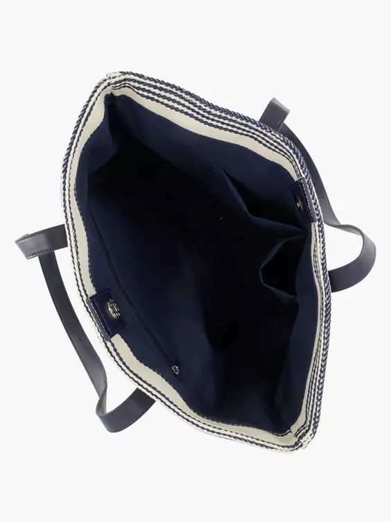 Blauw/ Witte Strandtas 4 Blauw/ Witte Strandtas - Afbeelding 4