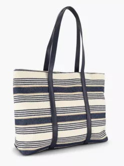 Blauw/ Witte Strandtas 10 Blauw/ Witte Strandtas -Beroemde Schoenen Winkel 2215675 H6