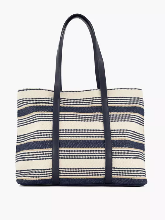 Blauw/ Witte Strandtas 6 Blauw/ Witte Strandtas - Afbeelding 6