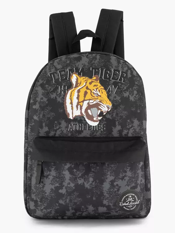 Donkergrijze Rugzak Tijger 1 Donkergrijze Rugzak Tijger