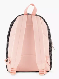 Grijze/ Roze Rugzak Panterprint -Beroemde Schoenen Winkel 2219142 H3