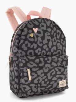 Grijze/ Roze Rugzak Panterprint -Beroemde Schoenen Winkel 2219142 H6