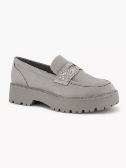 Grijze Chunky Loafer Steentjes -Beroemde Schoenen Winkel 2221287 H6