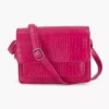 Roze Schoudertas Croco