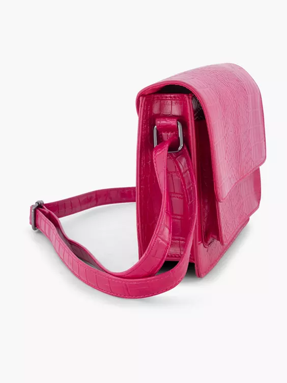 Roze Schoudertas Croco 2 Roze Schoudertas Croco - Afbeelding 2