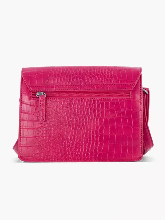 Roze Schoudertas Croco 3 Roze Schoudertas Croco - Afbeelding 3