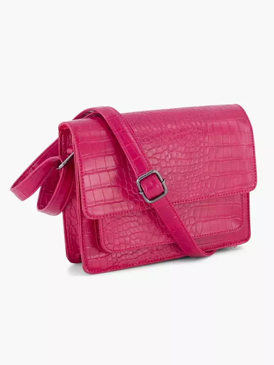 Roze Schoudertas Croco 4 Roze Schoudertas Croco - Afbeelding 4
