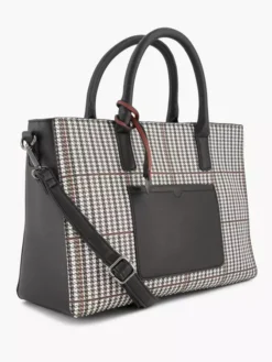 Zwart/ Witte Ruiten Schoudertas -Beroemde Schoenen Winkel 2221542 H6