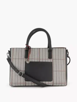 Zwart/ Witte Ruiten Schoudertas -Beroemde Schoenen Winkel 2221542 HL1
