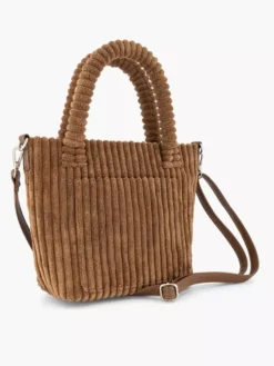 Bruine Handtas Corduroy -Beroemde Schoenen Winkel 2221584 H6