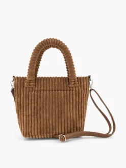 Bruine Handtas Corduroy -Beroemde Schoenen Winkel 2221584 HL1