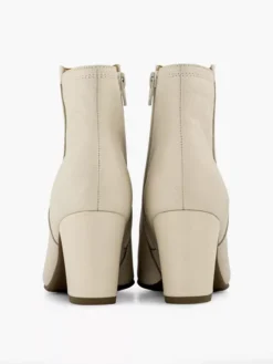Creme Leren Enkellaars -Beroemde Schoenen Winkel 2225701 H4