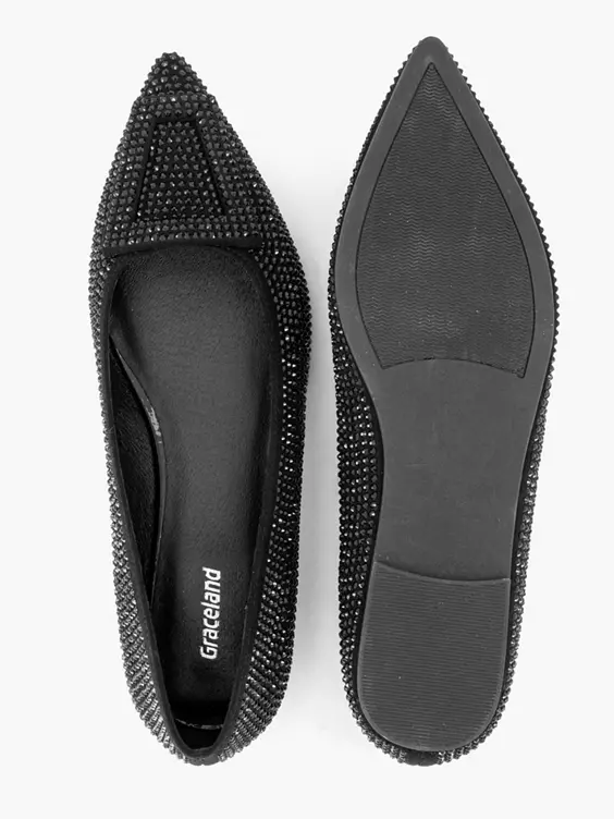 Zwarte Ballerina Steentjes 3 Zwarte Ballerina Steentjes - Afbeelding 3