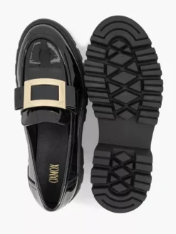 Zwarte Chunky Loafer Lak -Beroemde Schoenen Winkel 2226599 H3