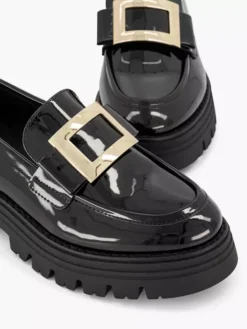 Zwarte Chunky Loafer Lak -Beroemde Schoenen Winkel 2226599 H5