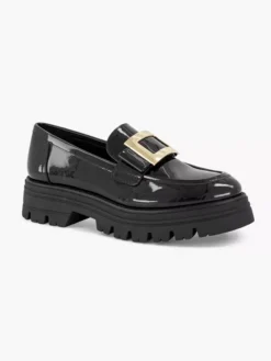 Zwarte Chunky Loafer Lak -Beroemde Schoenen Winkel 2226599 H6
