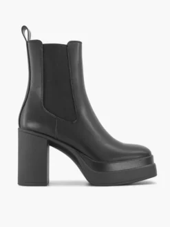 Zwarte Chelsea Boot Hoge Hak