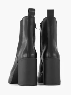 Zwarte Chelsea Boot Hoge Hak -Beroemde Schoenen Winkel 2229685 H4