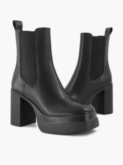 Zwarte Chelsea Boot Hoge Hak -Beroemde Schoenen Winkel 2229685 H5