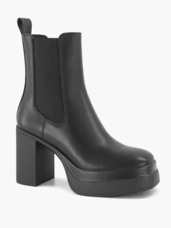 Zwarte Chelsea Boot Hoge Hak -Beroemde Schoenen Winkel 2229685 H6