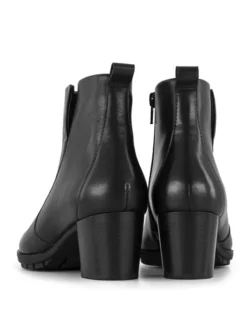 Zwarte Leren Enkelaars Hak 9 Zwarte Leren Enkelaars Hak -Beroemde Schoenen Winkel 2230044 H4