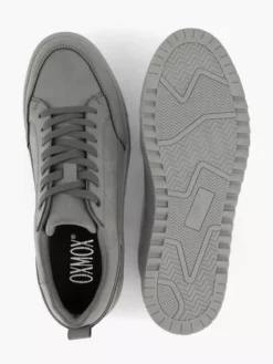 Grijze Leren Sneaker -Beroemde Schoenen Winkel 2232552 H3