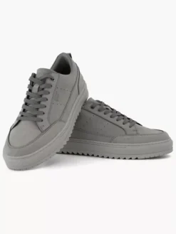 Grijze Leren Sneaker -Beroemde Schoenen Winkel 2232552 H5
