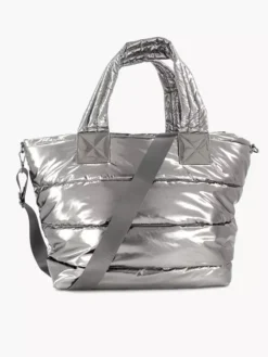 Zilveren Schoudertas Gewatteerd