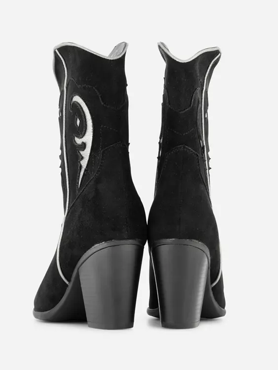 Zwarte Cowboy Laars Hak 4 Zwarte Cowboy Laars Hak - Afbeelding 4