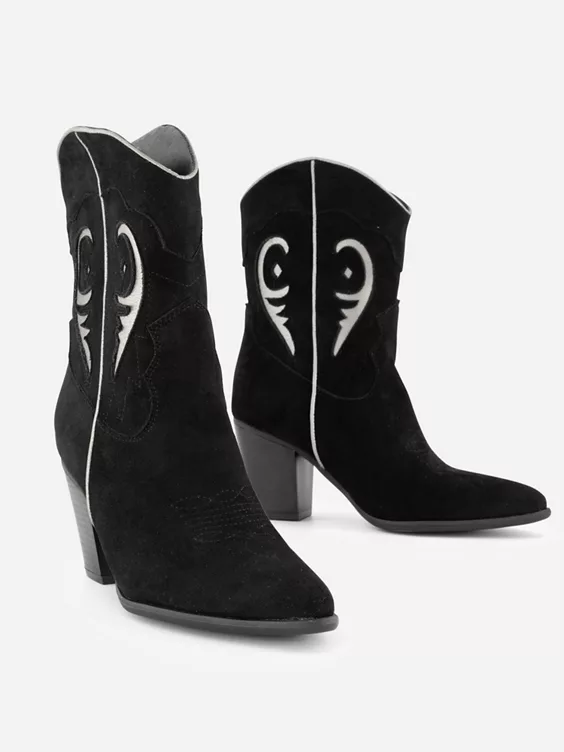 Zwarte Cowboy Laars Hak 5 Zwarte Cowboy Laars Hak - Afbeelding 5