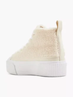 Beige Platform Hoge Sneaker Teddy -Beroemde Schoenen Winkel 2238137 H3