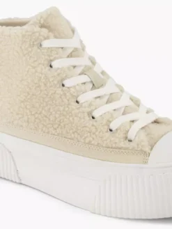 Beige Platform Hoge Sneaker Teddy -Beroemde Schoenen Winkel 2238137 H5