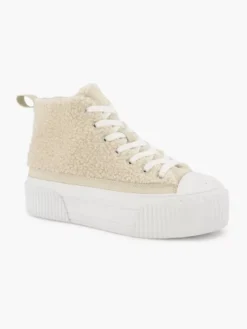 Beige Platform Hoge Sneaker Teddy -Beroemde Schoenen Winkel 2238137 H6