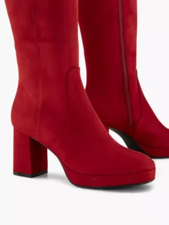 Rode Lange Laars Hak -Beroemde Schoenen Winkel 2239795 H5