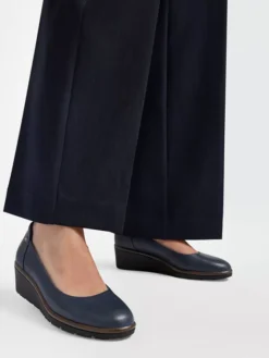 Donkerblauwe Pump Sleehak -Beroemde Schoenen Winkel 2240014 H10