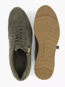 Donkergroene Leren Sneaker -Beroemde Schoenen Winkel 2241098 H3