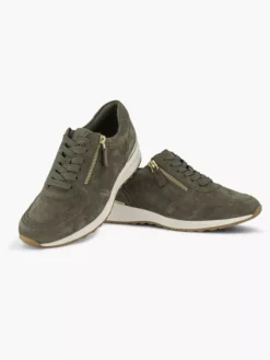 Donkergroene Leren Sneaker -Beroemde Schoenen Winkel 2241098 H5