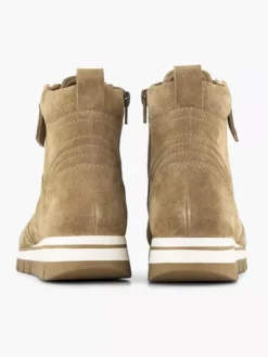 Zandkleurige Leren Sneaker -Beroemde Schoenen Winkel 2241112 H4