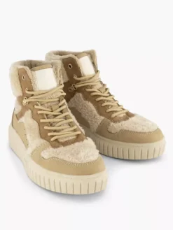 Beige Hoge Sneaker Teddy -Beroemde Schoenen Winkel 2241395 H5