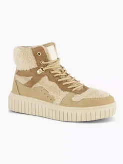 Beige Hoge Sneaker Teddy -Beroemde Schoenen Winkel 2241395 H6