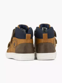 Cognac Hoge Sneaker Klittenband -Beroemde Schoenen Winkel 2242476 H4