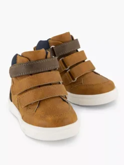 Cognac Hoge Sneaker Klittenband -Beroemde Schoenen Winkel 2242476 H5