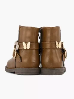 Cognac Enkellaars Vlinders -Beroemde Schoenen Winkel 2242495 H4