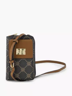 Bruine Telefoontas Print -Beroemde Schoenen Winkel 2242982 HL1