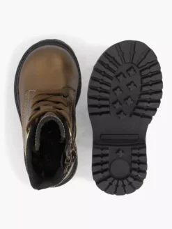 Bronskleurige Leren Veterboot -Beroemde Schoenen Winkel 2243612 H3