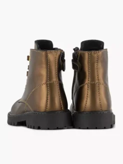 Bronskleurige Leren Veterboot -Beroemde Schoenen Winkel 2243612 H4