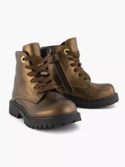 Bronskleurige Leren Veterboot -Beroemde Schoenen Winkel 2243612 H5