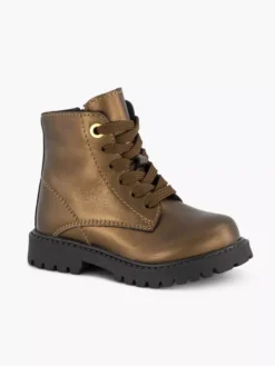 Bronskleurige Leren Veterboot -Beroemde Schoenen Winkel 2243612 H6
