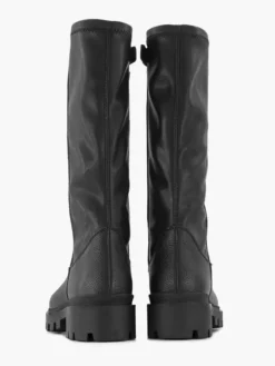 Zwarte Lange Leren Laars -Beroemde Schoenen Winkel 2243696 H4