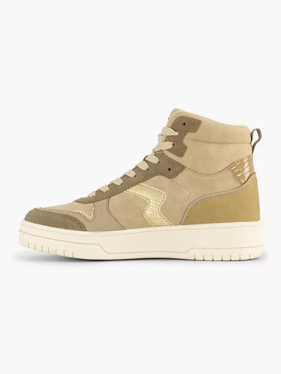 Taupe Hoge Sneaker 2 Taupe Hoge Sneaker - Afbeelding 2